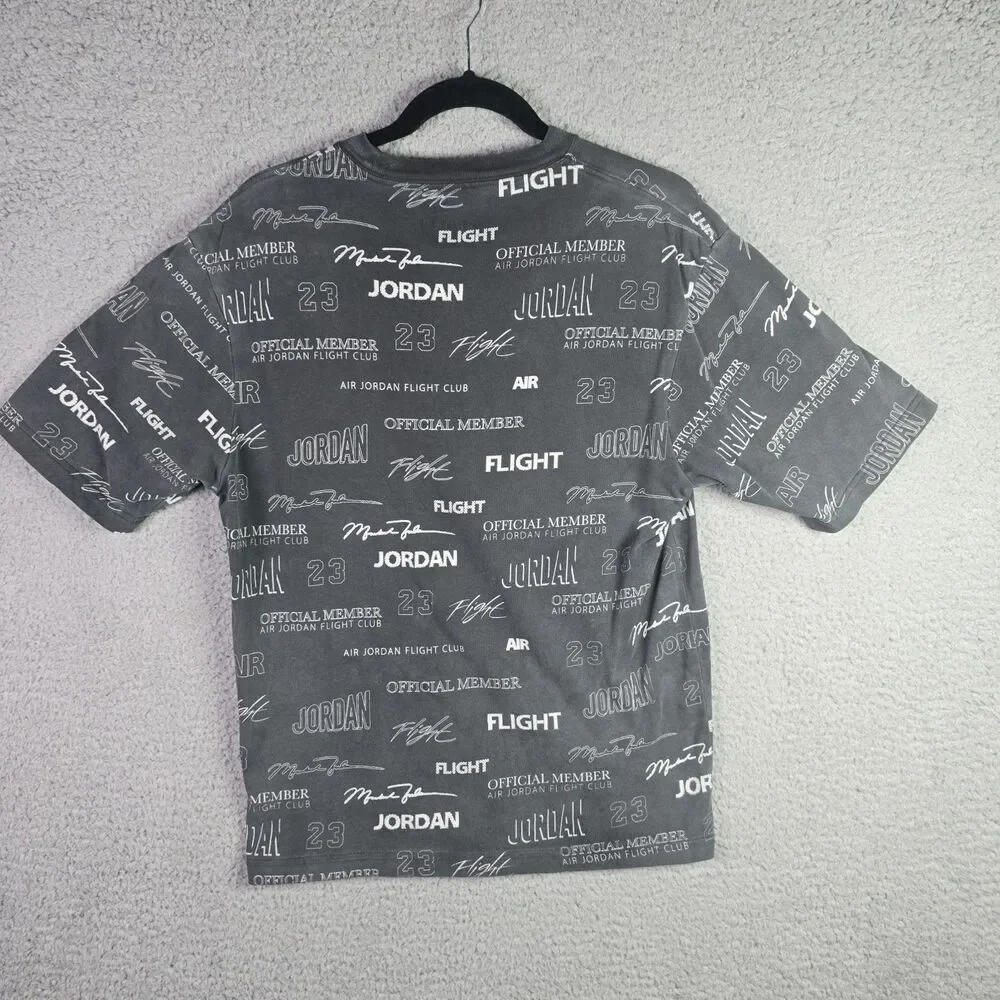 Jordan Flight Club Tee Gray S All Over Print Jumpman Official Member